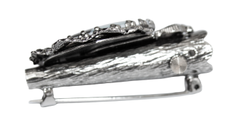 Preview: Hülse für  Bart und Federn Hutschmuck  Anstecker mit Franz Josef Strauß